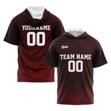 Custom Dark Red Sleeve Hoodies for Men Women Shirts with Hoods Printed Name Logo