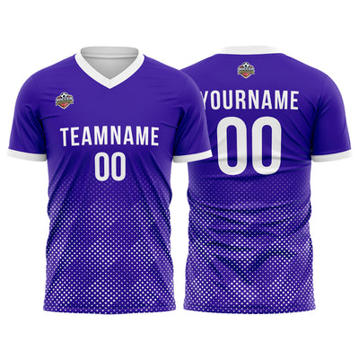 Custom Soccer Jerseys for Men Women Personalized Soccer Uniforms for Adult and Kid Purple-White enthsush