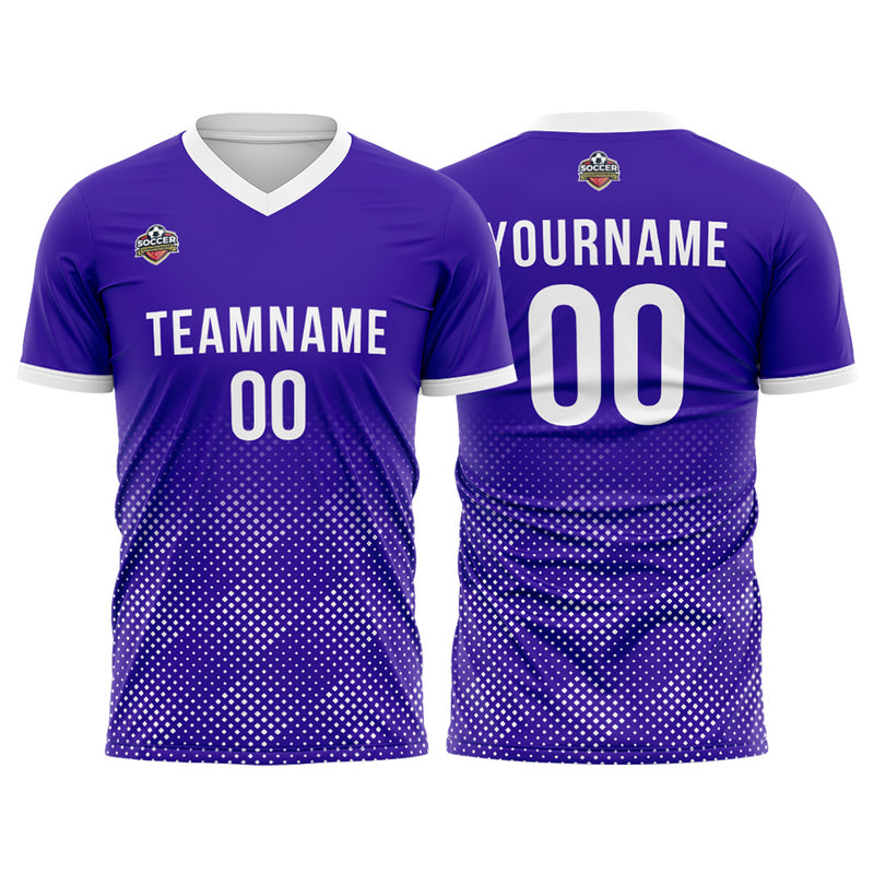 Custom Soccer Jerseys for Men Women Personalized Soccer Uniforms for Adult and Kid Purple-White