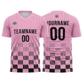 Custom Soccer Jerseys for Men Women Personalized Soccer Uniforms for Adult and Kid Pink-White enthsush
