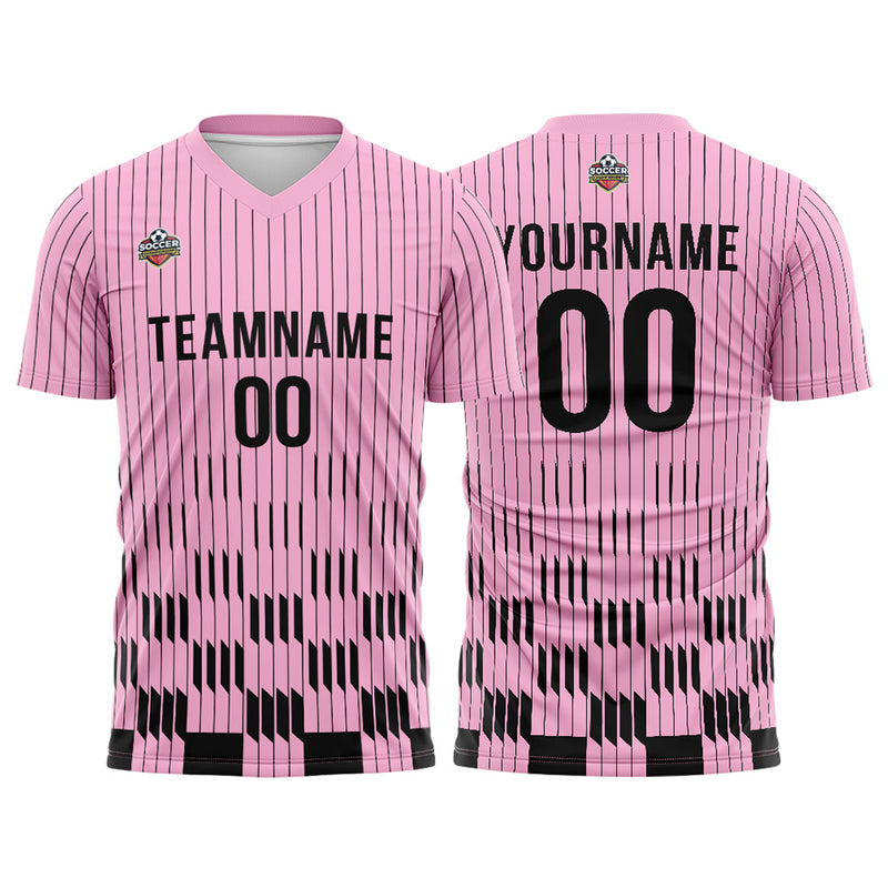Custom Soccer Jerseys for Men Women Personalized Soccer Uniforms for Adult and Kid Pink-White