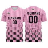 Custom Soccer Jerseys for Men Women Personalized Soccer Uniforms for Adult and Kid Pink-White