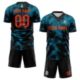 Custom Soccer Jerseys for Men Women Personalized Soccer Uniforms for Adult and Kid Blue-Black