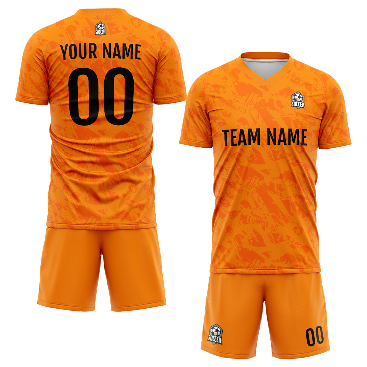 Custom Orange Soccer Jerseys for Men Women Personalized Soccer Uniforms for Adult and Kid enthsush