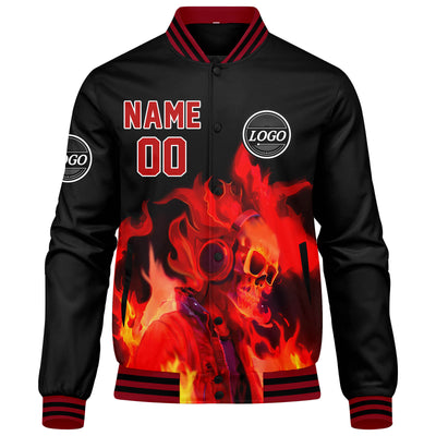 Custom Varsity Jacket Letterman jacket for Men, Women and Youth Black enthsush