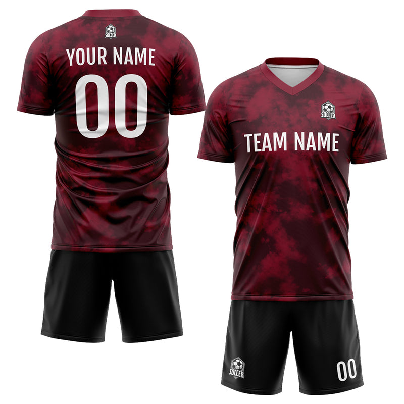 Custom Soccer Jerseys for Men Women Personalized Soccer Uniforms for Adult and Kid Red-Crimson