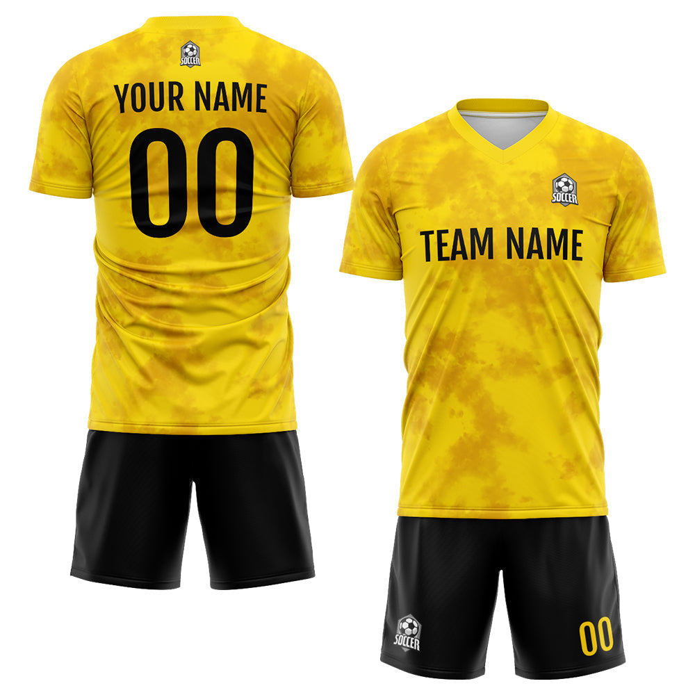 Custom Soccer Jerseys for Men Women Personalized Soccer Uniforms for Adult and Kid Yellow enthsush