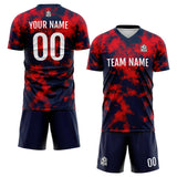 Custom Soccer Jerseys for Men Women Personalized Soccer Uniforms for Adult and Kid Red-Navy
