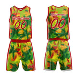 Custom Basketball Jersey Uniform Suit Printed Your Logo Name Number Tropical Plant