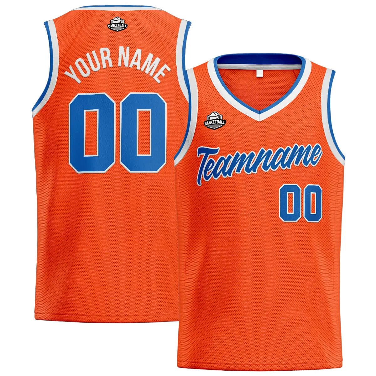 Custom Stitched Basketball Jersey for Men, Women  And Kids Orange-Blue enthsush