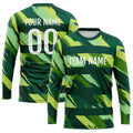 Custom Basketball Soccer Football Shooting Long T-Shirt for Adults and Kids Horizontal bar-Green enthsush