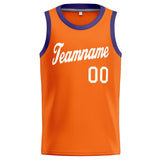 Custom Stitched Basketball Jersey for Men, Women And Kids Orange-White-Purple