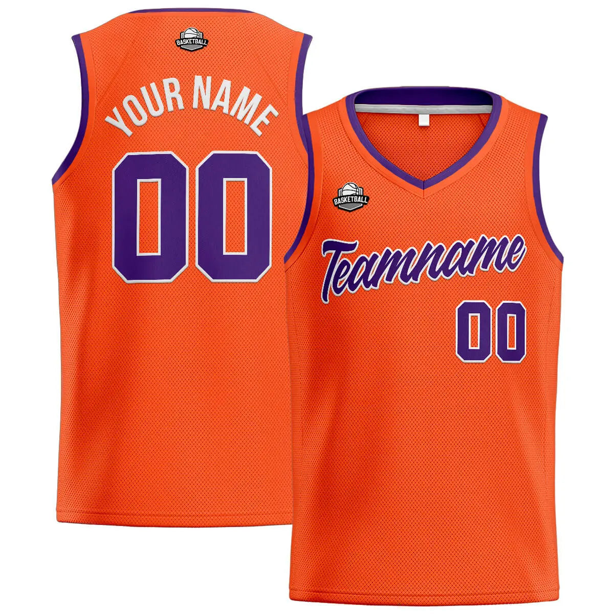 Custom Stitched Basketball Jersey for Men, Women  And Kids Orange-Purple enthsush