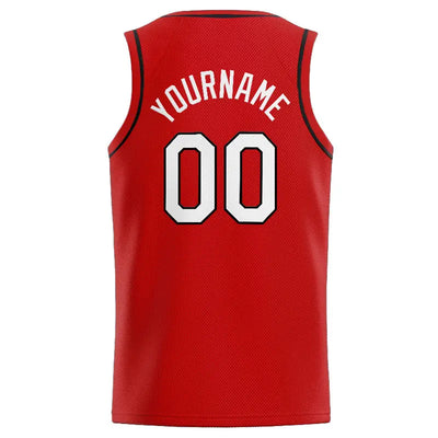 Custom Stitched Basketball Jersey for Men, Women And Kids Red-White-Black enthsush