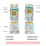 Custom White Yellow Basketball Jersey Uniform Suit Printed Your Logo Name Number