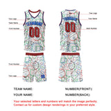 Custom White Red Basketball Jersey Uniform Suit Printed Your Logo Name Number