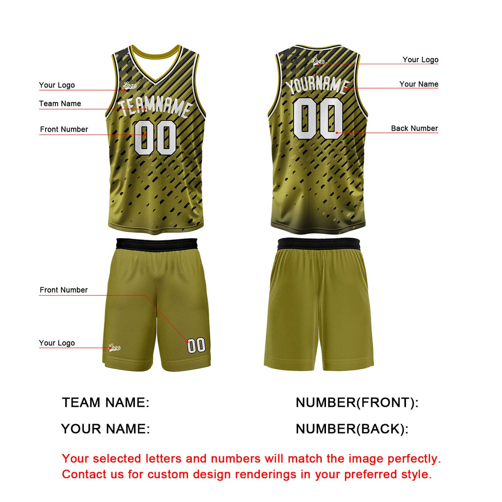 Custom Yellow Basketball Jersey Uniform Suit Printed Your Logo Name Number enthsush