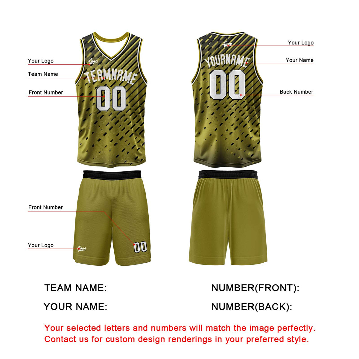 Custom Yellow Basketball Jersey Uniform Suit Printed Your Logo Name Number enthsush