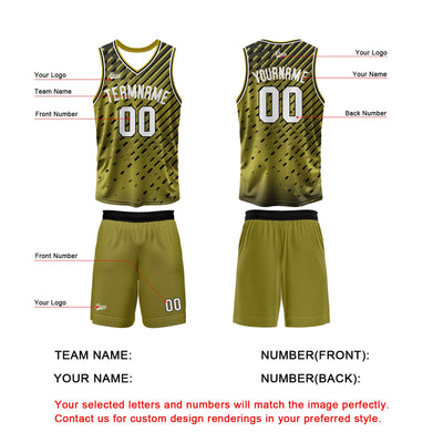 Custom Yellow Basketball Jersey Uniform Suit Printed Your Logo Name Number enthsush
