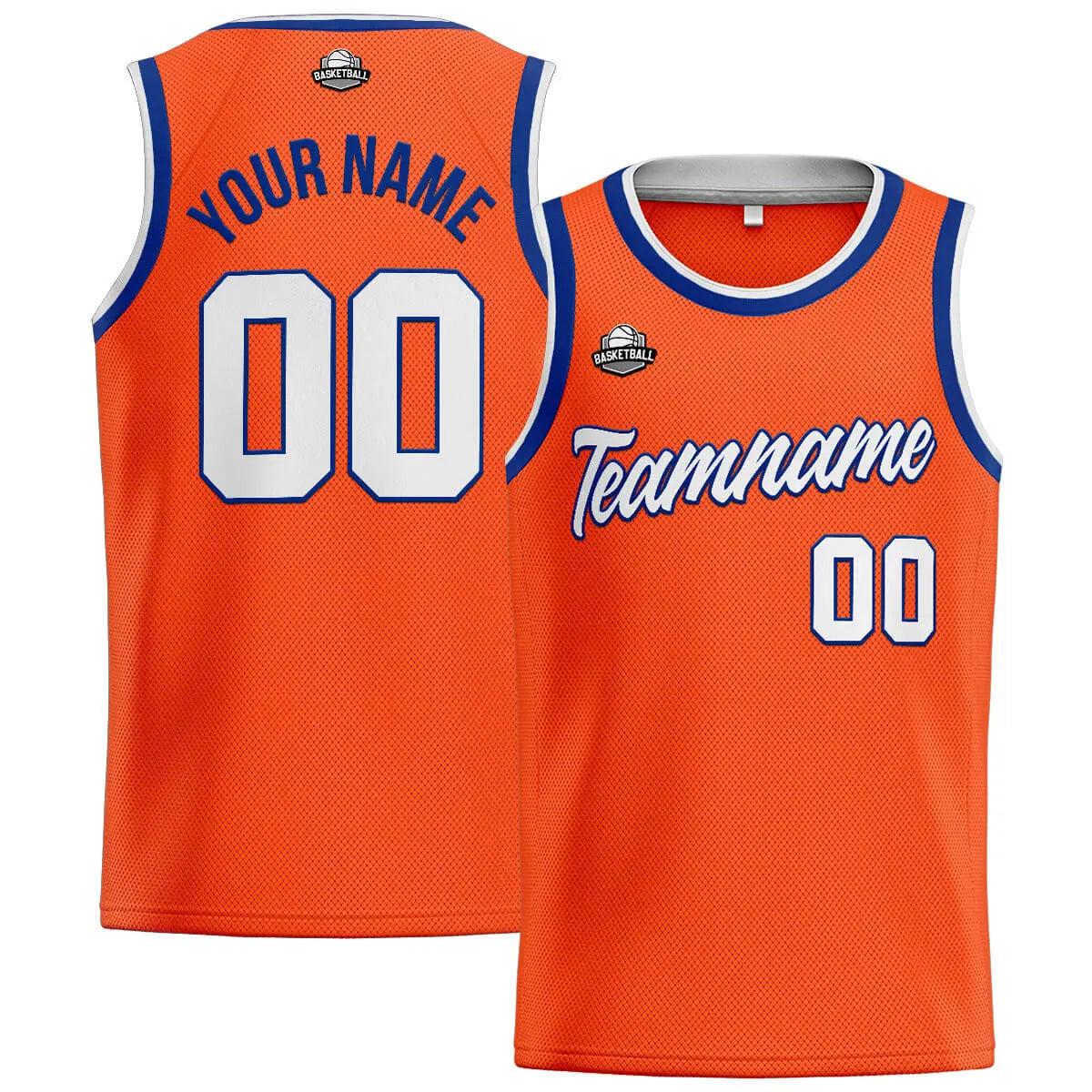 Custom Stitched Basketball Jersey for Men, Women  And Kids Orange-White-Royal enthsush