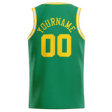 Custom Stitched Basketball Jersey for Men, Women And Kids Kelly Green-Yellow