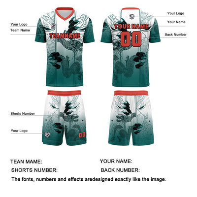 Custom White Light Green Jerseys for Men Women Personalized Soccer Uniforms for Adult and Kid enthsush