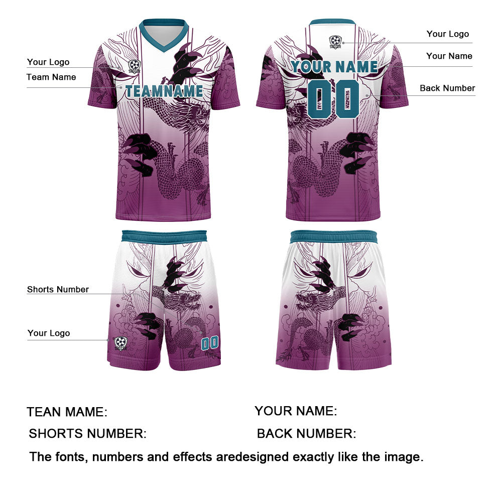 Custom Purple Blue Jerseys for Men Women Personalized Soccer Uniforms for Adult and Kid enthsush