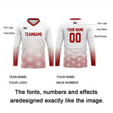 Custom Red White Basketball Soccer Football Shooting Long T-Shirt for Adults and Kids