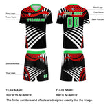 Custom Red Green Jerseys for Men Women Personalized Soccer Uniforms for Adult and Kid