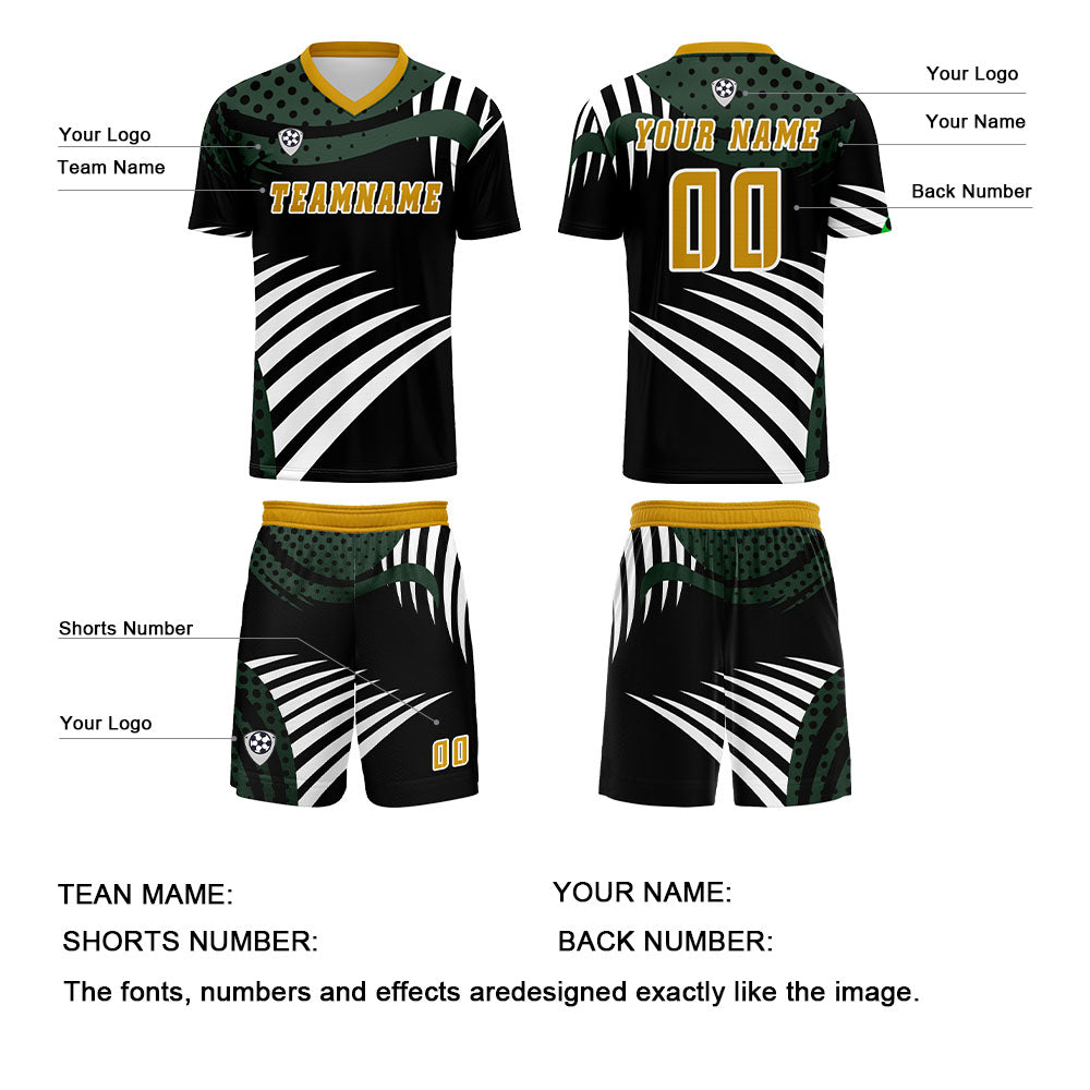 Custom Green Yellow Jerseys for Men Women Personalized Soccer Uniforms for Adult and Kid enthsush