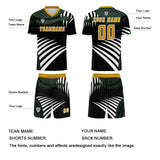 Custom Green Yellow Jerseys for Men Women Personalized Soccer Uniforms for Adult and Kid
