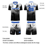 Custom Black Blue Jerseys for Men Women Personalized Soccer Uniforms for Adult and Kid