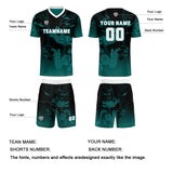 Custom White Dark Green Jerseys for Men Women Personalized Soccer Uniforms for Adult and Kid