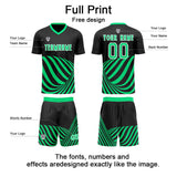 Custom Black Green Soccer Jerseys for Men Women Personalized Soccer Uniforms for Adult and Kid
