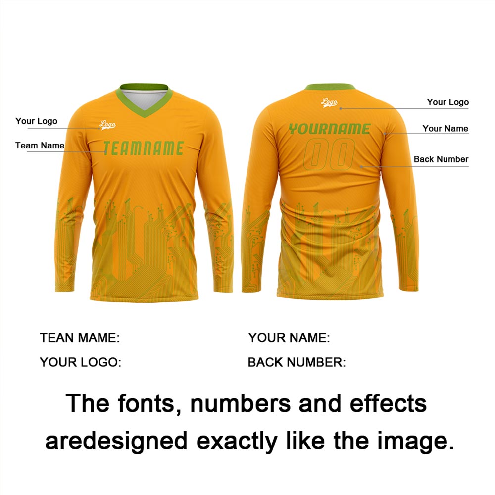 Custom Orange Green Basketball Soccer Football Shooting Long T-Shirt for Adults and Kids enthsush