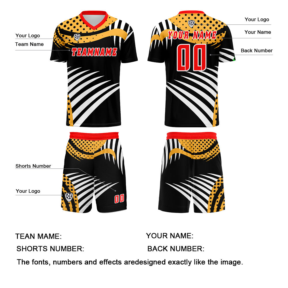 Custom Orange Red Jerseys for Men Women Personalized Soccer Uniforms for Adult and Kid enthsush