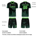 Custom Green Light Blue Jerseys for Men Women Personalized Soccer Uniforms for Adult and Kid