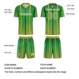 Custom Yellow Green Jerseys for Men Women Personalized Soccer Uniforms for Adult and Kid