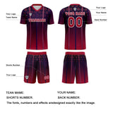 Custom Red Purple Jerseys for Men Women Personalized Soccer Uniforms for Adult and Kid