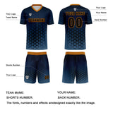 Custom Blue Orange Jerseys for Men Women Personalized Soccer Uniforms for Adult and Kid