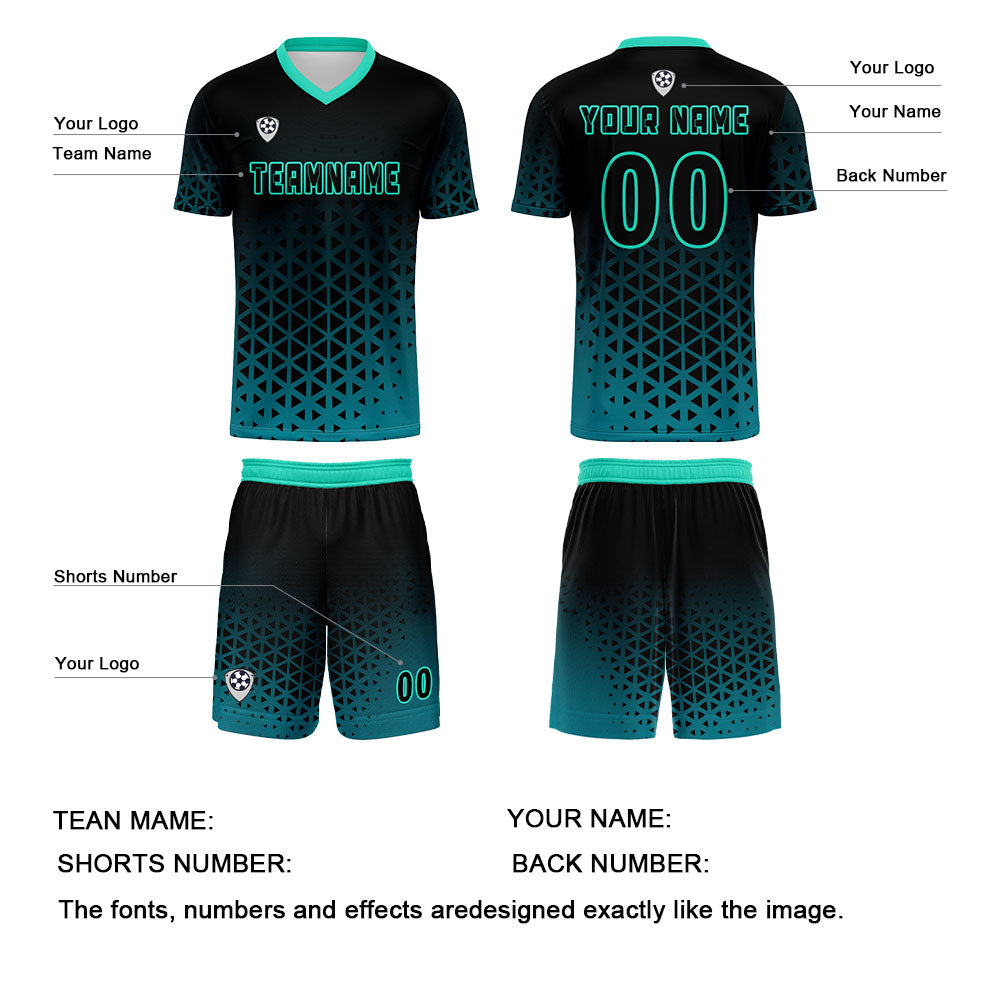 Custom Green Jerseys for Men Women Personalized Soccer Uniforms for Adult and Kid enthsush