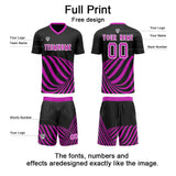 Custom Black Purple Soccer Jerseys for Men Women Personalized Soccer Uniforms for Adult and Kid