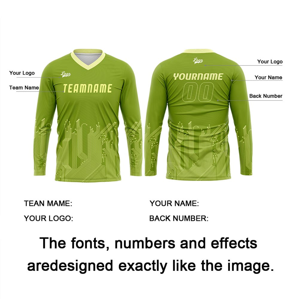 Custom Grass Green White Basketball Soccer Football Shooting Long T-Shirt for Adults and Kids enthsush