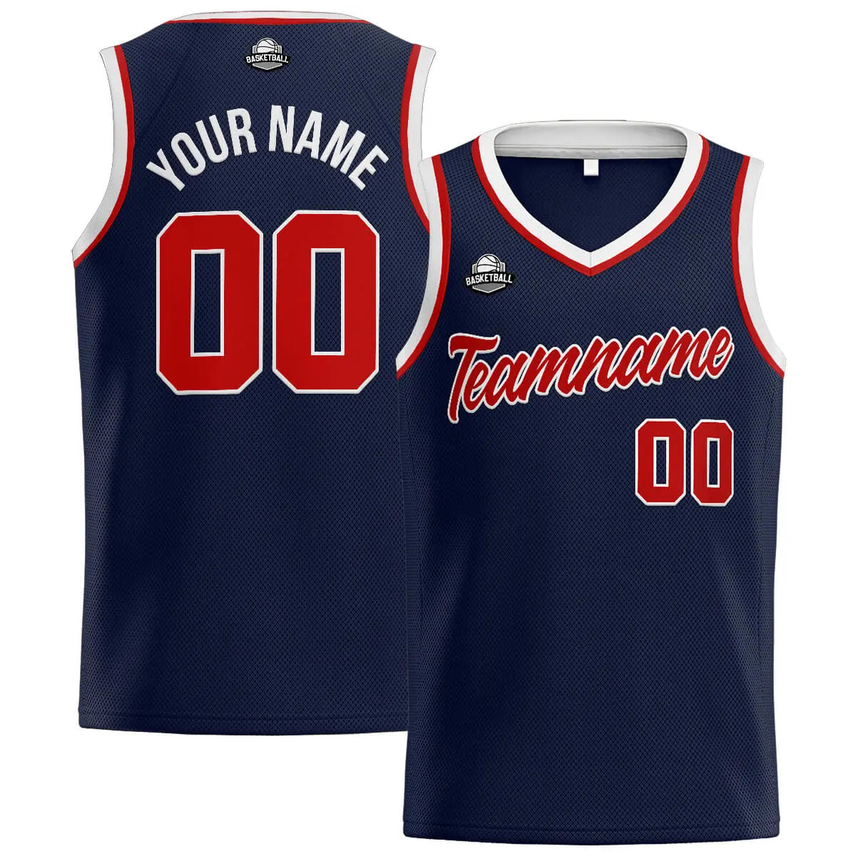 Custom Stitched Basketball Jersey for Men, Women  And Kids Navy-Red enthsush