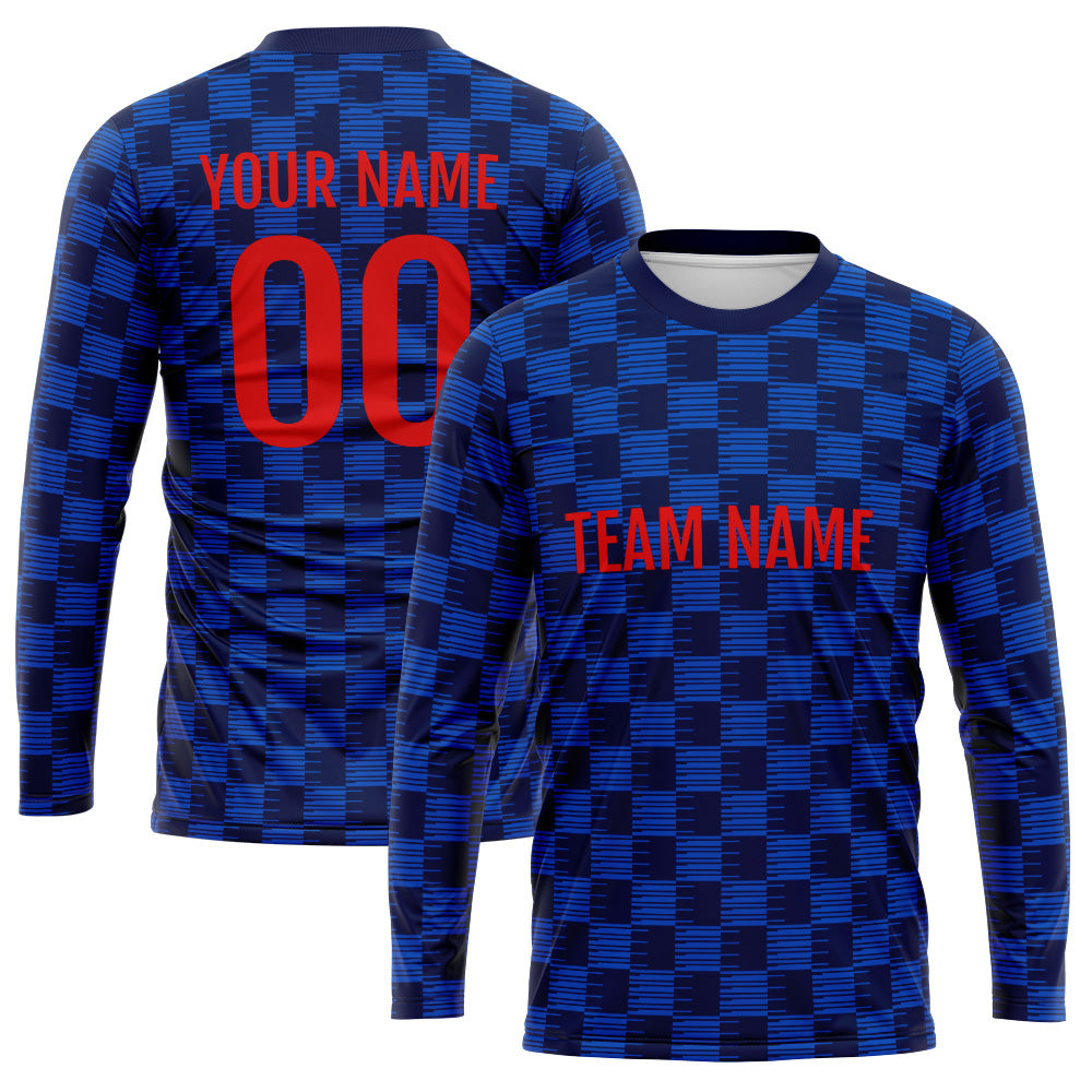 Custom Basketball Soccer Football Shooting Long T-Shirt for Adults and Kids Navy-Blue enthsush