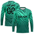 Custom Basketball Soccer Football Shooting Long T-Shirt for Adults and Kids Green enthsush
