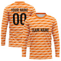 Custom Basketball Soccer Football Shooting Long T-Shirt for Adults and Kids Orange enthsush
