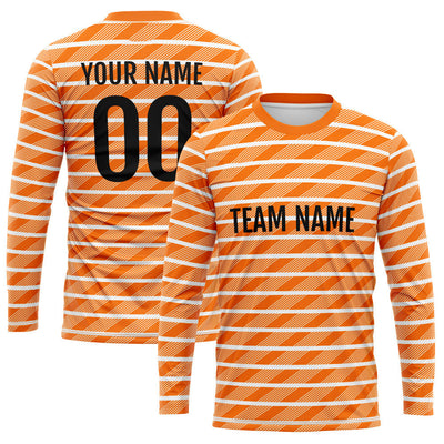 Custom Basketball Soccer Football Shooting Long T-Shirt for Adults and Kids Orange enthsush