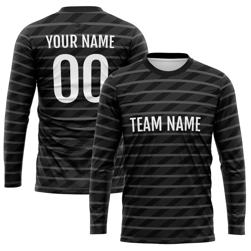Custom Basketball Soccer Football Shooting Long T-Shirt for Adults and Kids Black enthsush