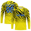 Custom Basketball Soccer Football Shooting Long T-Shirt for Adults and Kids Yellow-Black enthsush